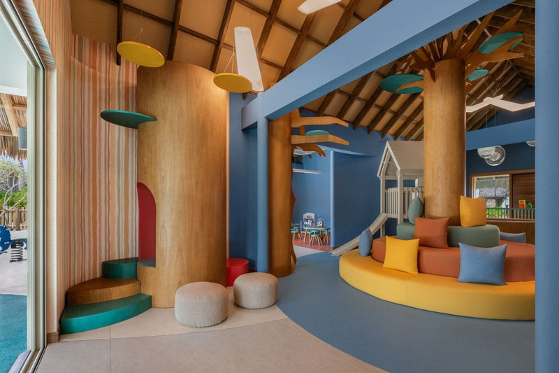 Indoor play area at the kids' club, JW Marriott Maldives Kaafu Atoll