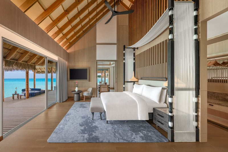 Bedroom of the Ocean Residence at JW Marriott Maldives Kaafu Atoll