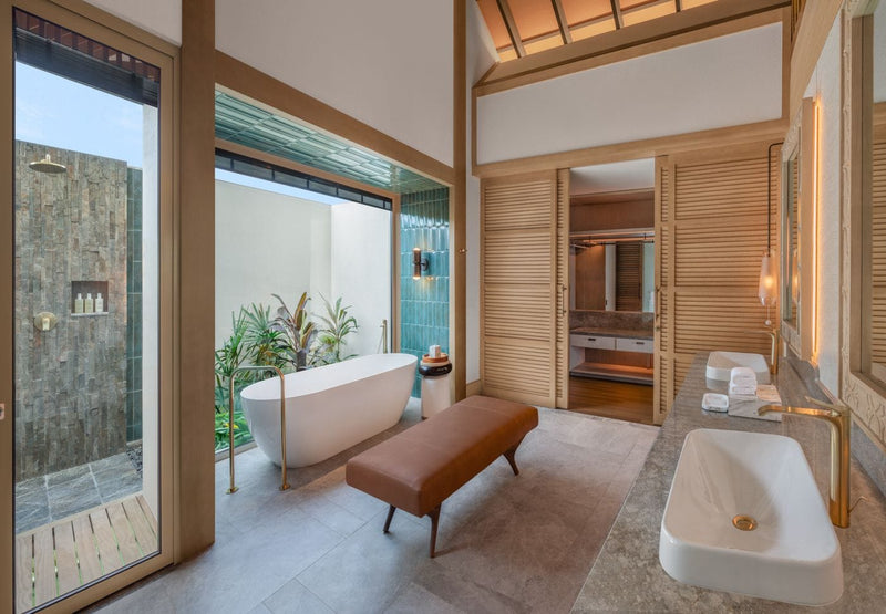 Bathroom of an Overwater Villa, JW Marriott Maldives Kaafu Atoll