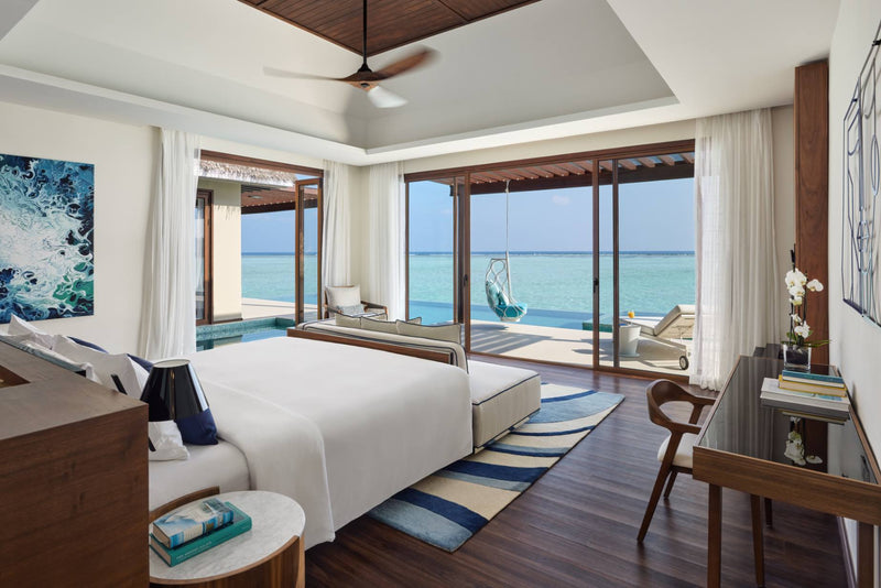 Bedroom of a One Bedroom Ocean Pool Pavilion at Niyama Private Islands