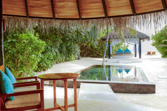 Deluxe Beach Villa with Pool at Sun Siyam Iru Fushi from outside, 192 sq m on the sand (2)