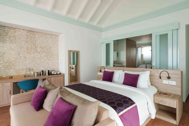 Two Bedroom Lagoon Villa with Pool and Slide over the water at Siyam World, Noonu Atoll, Maldives