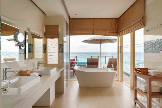 Ocean Villa with Pool and Slide, deck and private pool at Siyam World, Noonu Atoll, Maldives