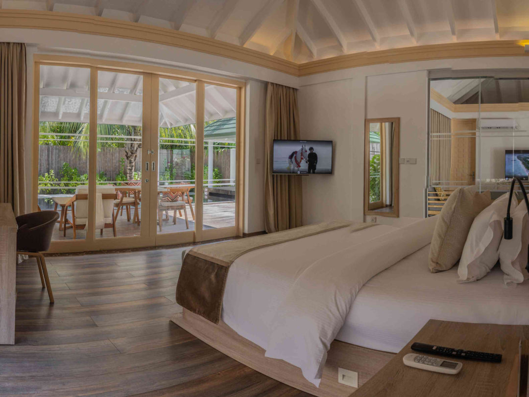 Villa bedroom at Siyam World, Noonu Atoll, Maldives