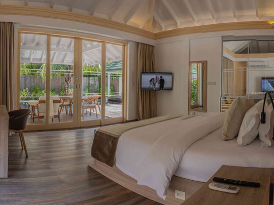 Villa bedroom at Siyam World, Noonu Atoll, Maldives
