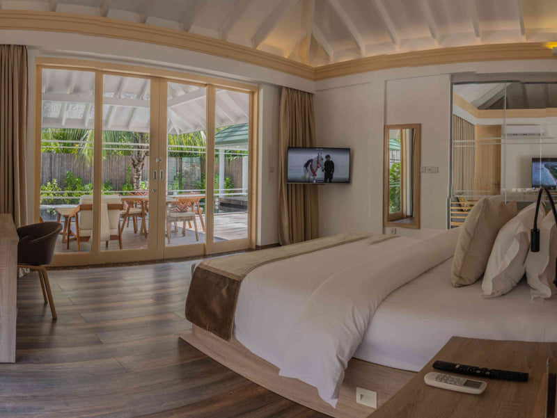 Villa bedroom at Siyam World, Noonu Atoll, Maldives