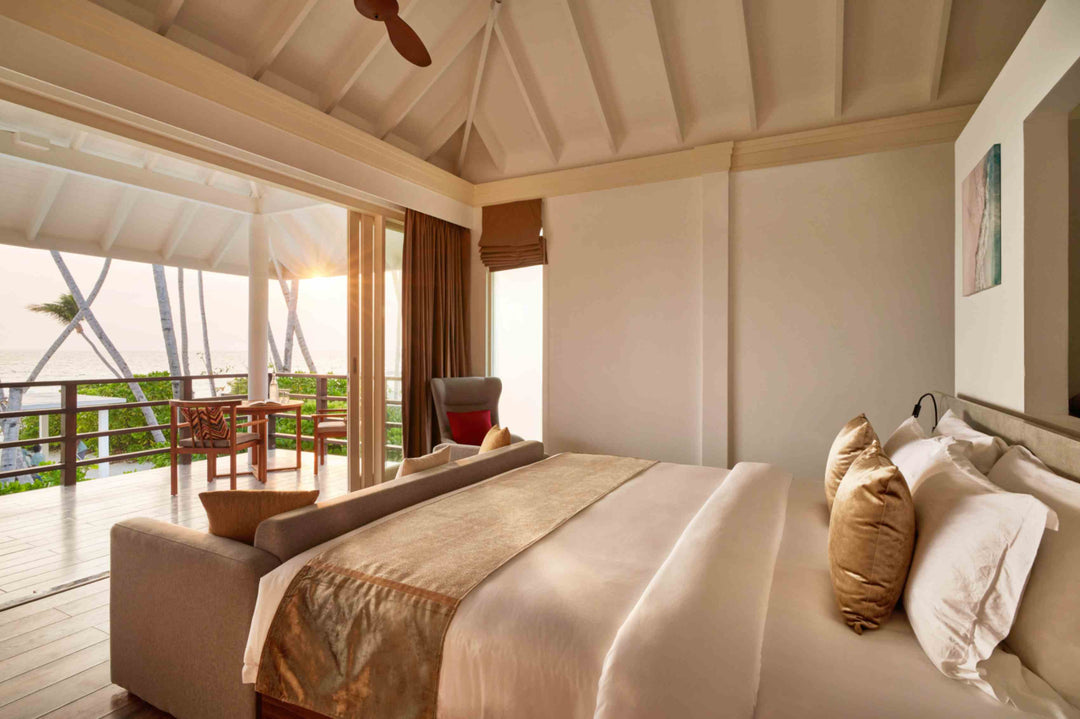 View from a bedroom of a Four Bedroom Beach Residence with Pool at Siyam World, Noonu Atoll, Maldives
