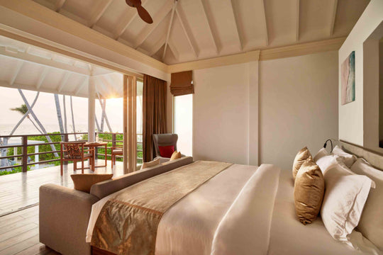 View from a bedroom of a Four Bedroom Beach Residence with Pool at Siyam World, Noonu Atoll, Maldives