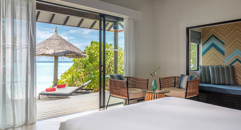 A Beach Villa with Private Pool at NH Collection Maldives Havodda Resort.