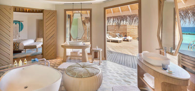 The bathroom of an Ocean House with Private Pool at The Nautilus Maldives.