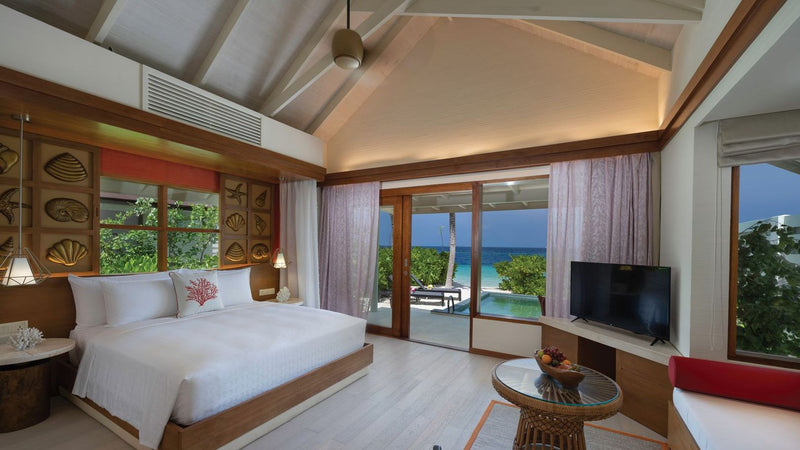 OBLU SELECT Lobigili, North Malé Atoll: a SunNest Beach Pool Villa bedroom