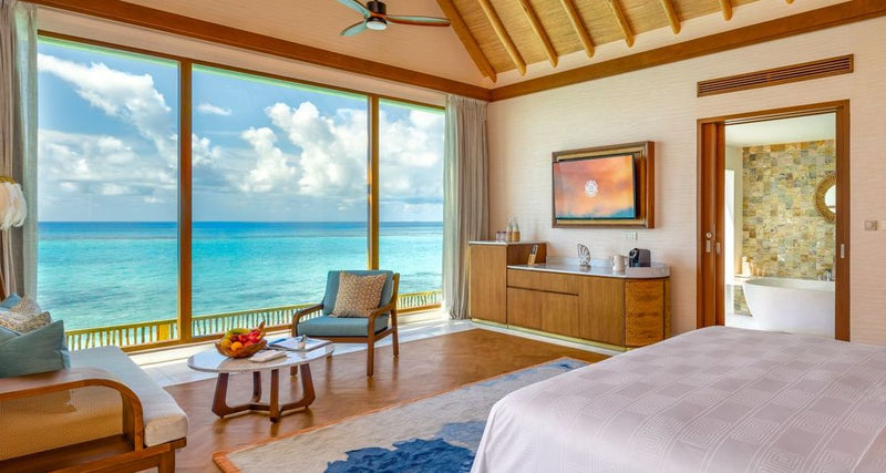 Another bedroom with a sea view at RAH GILI Maldives.