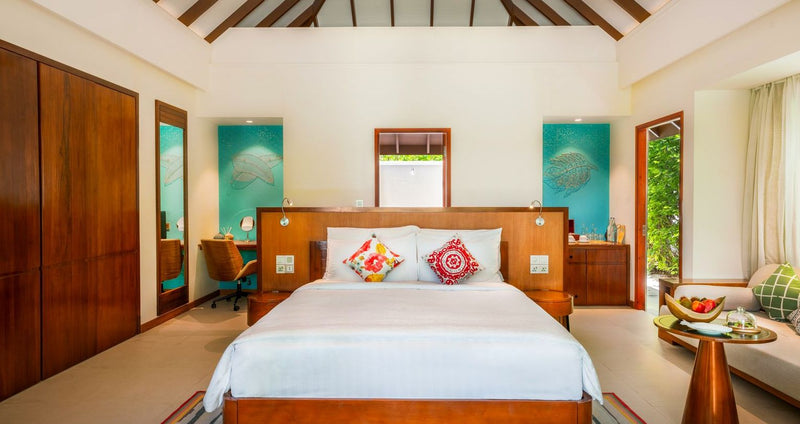VARU by Atmosphere, North Malé Atoll: a beach villa bedroom