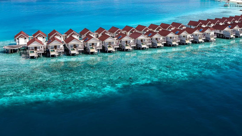 OBLU SELECT Lobigili, North Malé Atoll: the overwater villas across the lagoon
