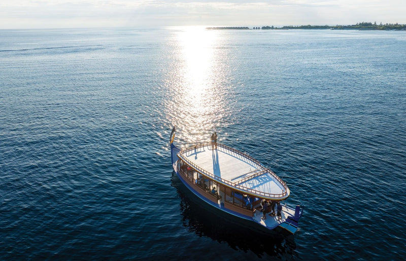 VARU by Atmosphere, North Malé Atoll: a traditional boat on the open sea