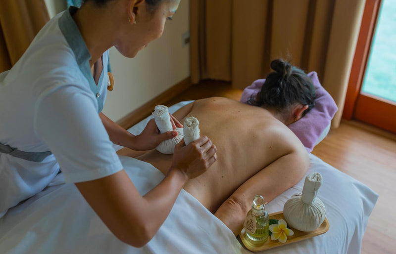 VARU by Atmosphere, North Malé Atoll: a herbal compress massage at the spa