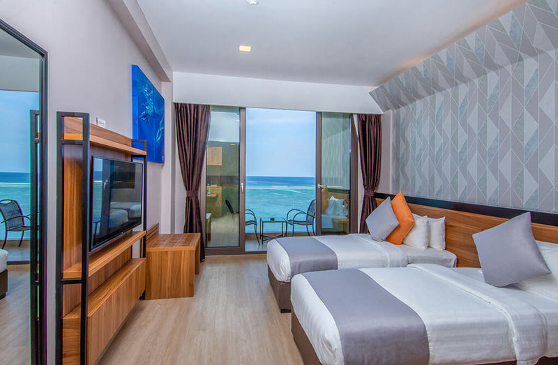 Twin sea-view room at Triton Prestige