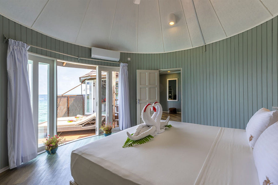 A third view of a Water Villa at Nika Island Resort & Spa.