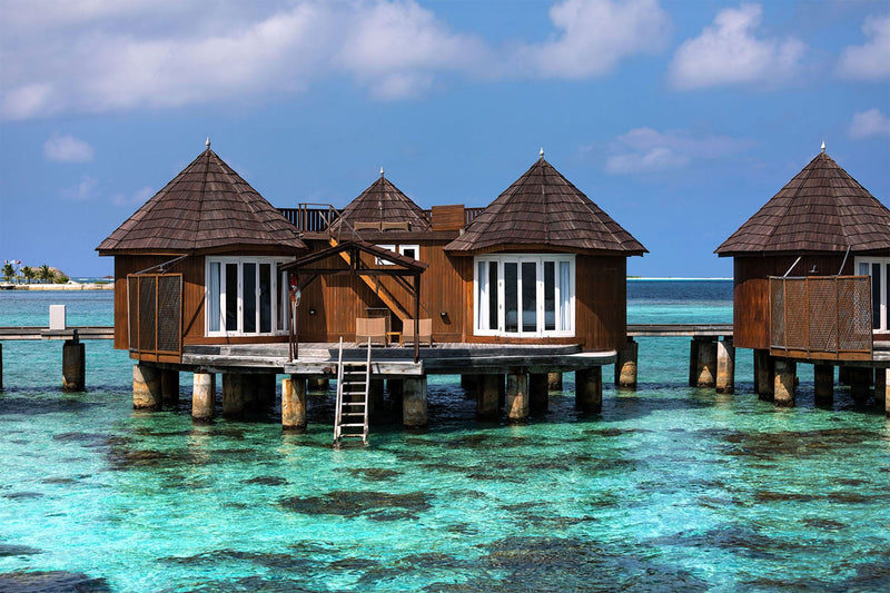 A fourth view of a Water Villa at Nika Island Resort & Spa.