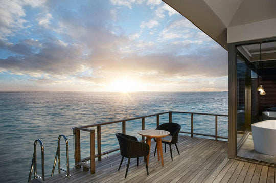 Le Méridien Maldives Resort &amp; Spa, Lhaviyani Atoll — sunset over the lagoon